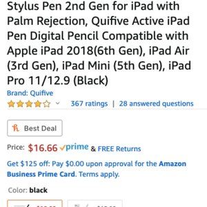 Quifive 2nd Gen Tablet Stylus
